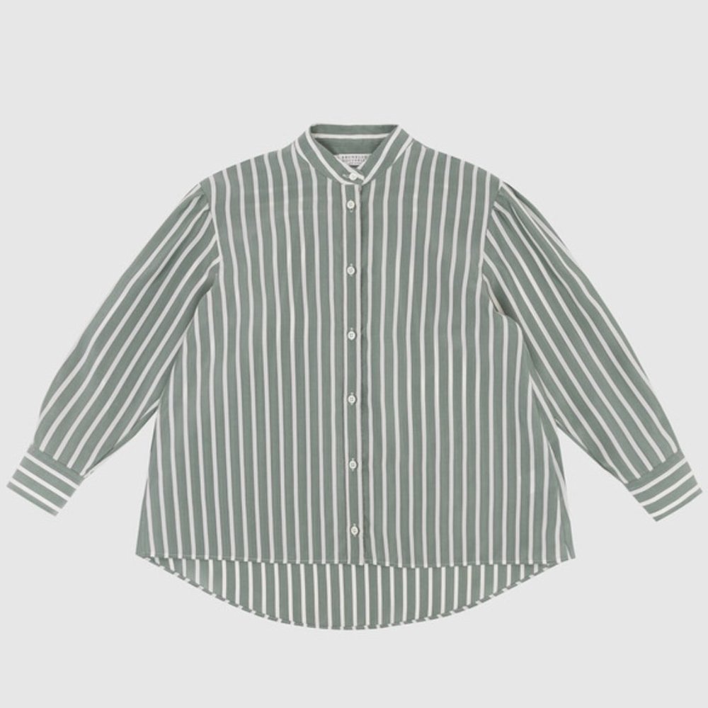 NWT Girls' Silk Button-Down, Brunello Cucinelli